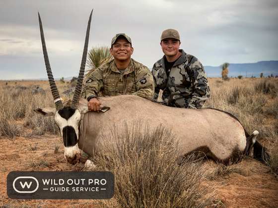 Oryx taken on a guided New Mexico hunt with Wild Out Pro Guide Service