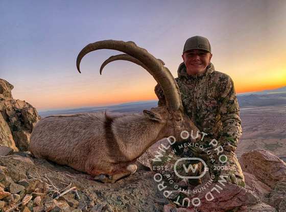 Persian ibex taken on a guided New Mexico hunt with Wild Out Pro Guide Service